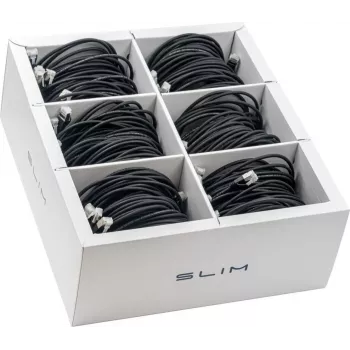 Wirewin SLIM-LS-K6A 3.0 BK 36 - 10 Gigabit Cat6a ohut Ethernet patch-kaapeli, 3 m, musta, 36 kpl:n pakkaus