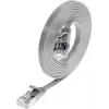 Wirewin Triotronik Cat 6 ohut Ethernet patch-kaapeli, 0,5 m, RJ-45 pistoke/pistoke, U/FTP (STP), harmaa PKW-STP-SLIM-KAT6 0.5