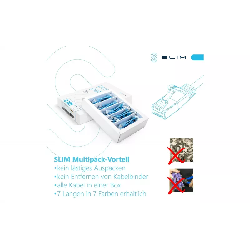 Wirewin SLIM-LS-K6A 3.0 OR 36 Cat6A U/FTP ohut Ethernet patch-kaapeli, 3 m, oranssi, 36 kpl:n pakkaus