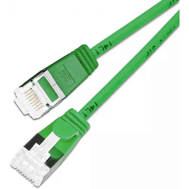 Wirewin Cat6a U/FTP ohut Ethernet patch-kaapeli, 10 Gbps, vihreä, 0,15 m PKW-LIGHT-STP-K6A 0.15 GN