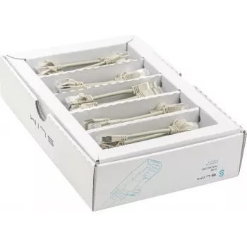 Wirewin SLIM KAT6A 10 Gigabit Light -verkkokaapeli, 0,1m, U/FTP, Ø3,8mm, harmaa, 50 kpl:n pakkaus (SLIM-LS-K6A 0.1 50)