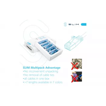 Wirewin SLIM-LS-K6A 1.0 90 Cat6A U/FTP ohut Ethernet patch-kaapeli, 1 m, harmaa, 90 kpl:n pakkaus