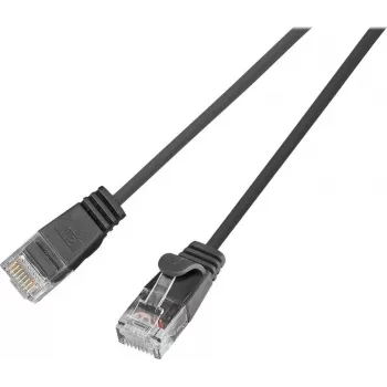 Wirewin Cat.6 SLIM-Light -patchkaapeli U/UTP 1,5 m musta PKW-LIGHT-K6 1.5 SW