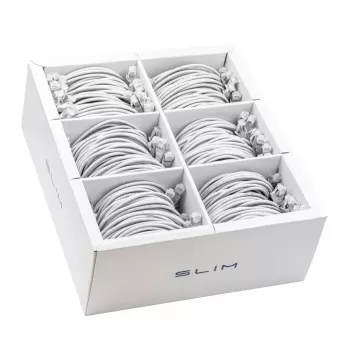 Wirewin SLIM-LS-K6A 1.5 WT 60 - Cat.6A Slim -patchkaapeli, U/FTP, 1,5 m, valkoinen, 60 kpl:n pakkaus