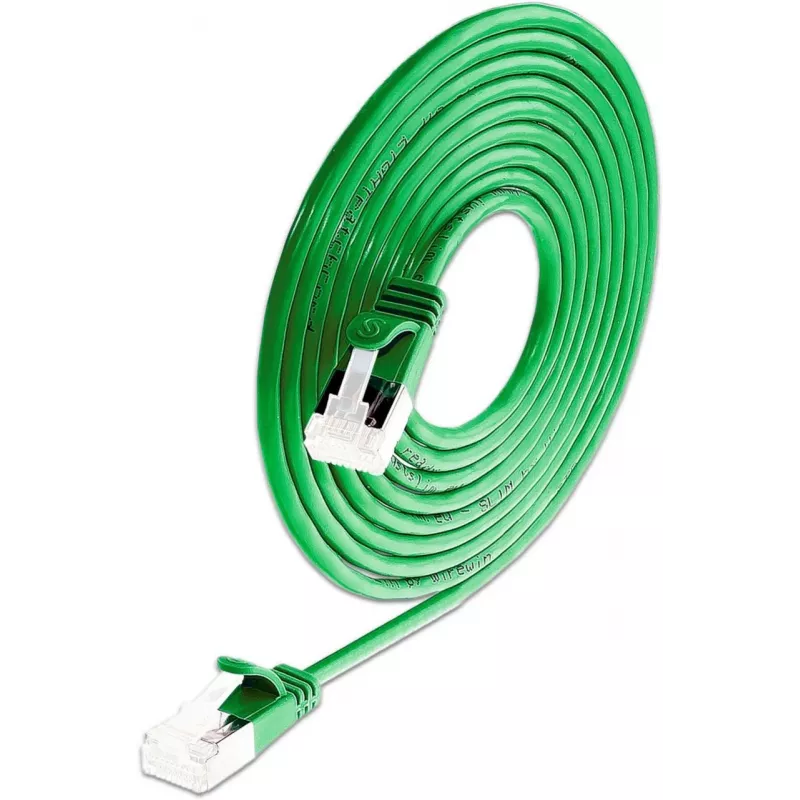 Wirewin SLIM-LS-K6A 0.15 GN 50 - Cat6a U/FTP Slim Ethernet -patchkaapeli, 0,15 m, vihreä, 50 kpl:n pakkaus