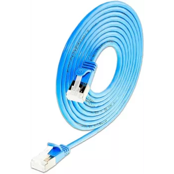 Wirewin SLIM-LS-K6A 0.15 BL 50 Cat6A Slim Ethernet -patchkaapeli, 0,15 m, U/FTP, sininen, 50 kpl:n pakkaus