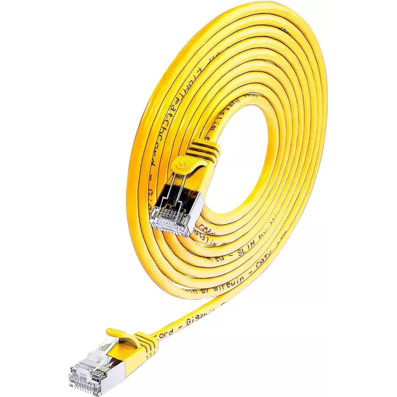 Wirewin Triotronik F/UTP Cat6 -patchkaapeli, 2 m, RJ-45-pistoke/pistoke, keltainen PKW-LIGHT-STP-K6 2.0 GE
