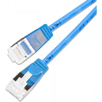 Wirewin SLIM KAT6A 10 Gigabit Light -patchkaapeli, U/FTP, 3,8 mm, sininen, 0,15 m (PKW-LIGHT-STP-K6A 0.15 BL)
