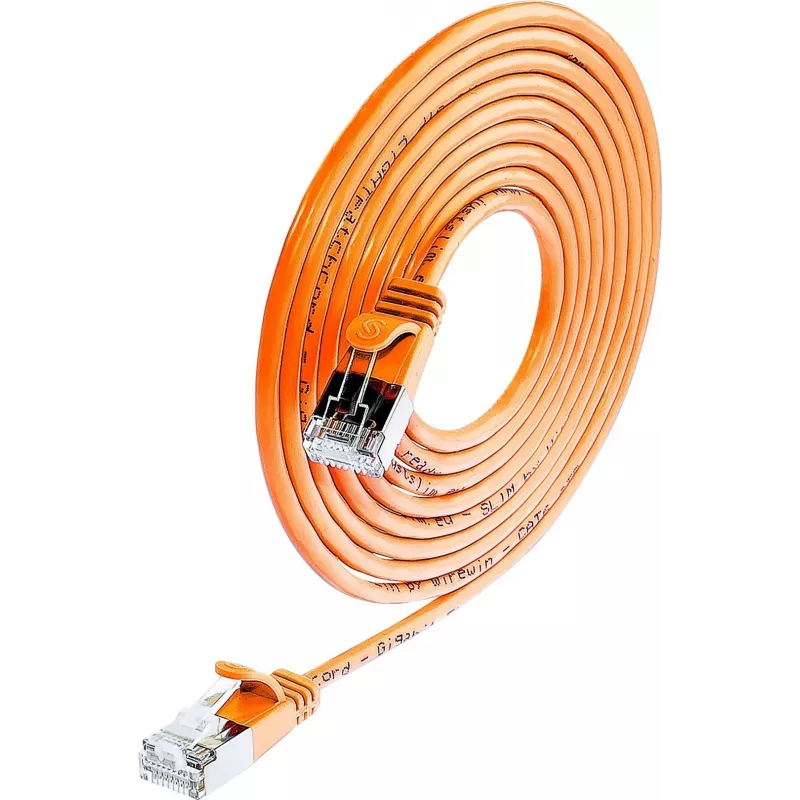 Wirewin SLIM SL6 20 OR - Cat.6 Slim-Light -kaapeli, U/FTP, 20 m, oranssi PKW-LIGHT-STP-K6 20.0 OR