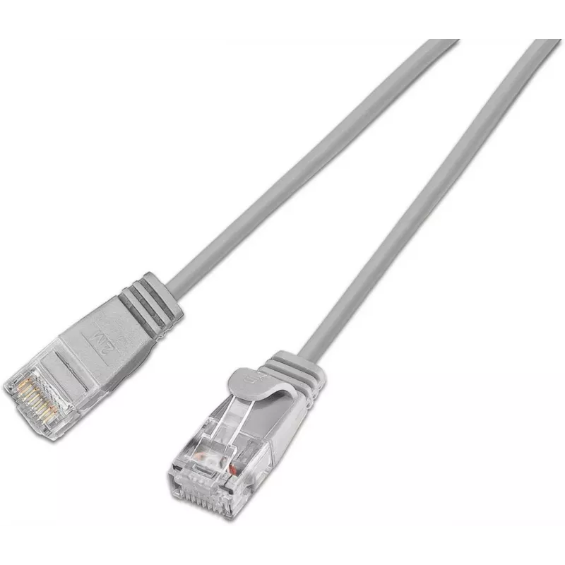 Wirewin SLIM-L-UU-K6A 0.5 Cat6A U/UTP Slim -patch-kaapeli, 10 Gbps, harmaa