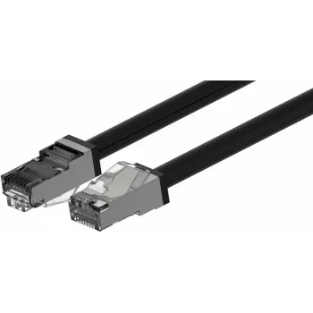 Wirewin ulko-CAT6A S/FTP -patchkaapeli, 5 m, musta, PUR-vaippa, Anti-UV PKW-OUT-SF-K6A-PUR 5.0
