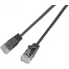 Wirewin SLIM KAT6A 10 Gigabit Light -verkkokaapeli, U/UTP, Ø3,6mm, musta, 0,5m (SLIM-L-UU-K6A 0.5 BK)