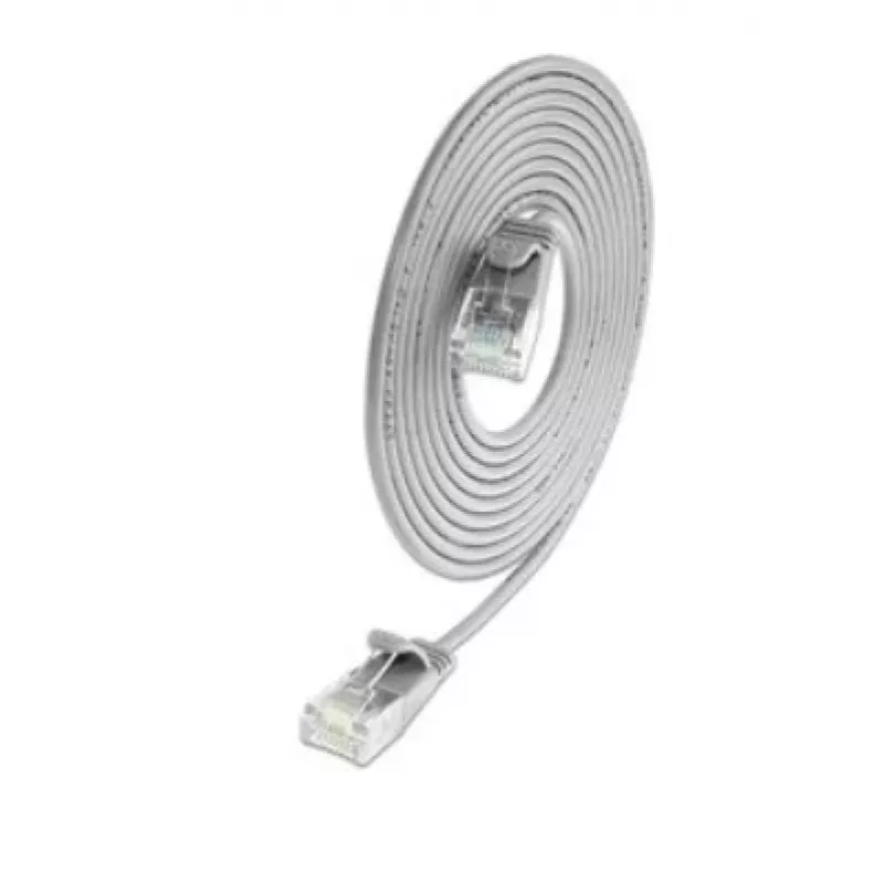 Wirewin SLIM KAT6A 10 Gigabit Light -verkkokaapeli pyöreä, U/UTP, Ø 3,6 mm, harmaa (SLIM-L-UU-K6A 1.5)