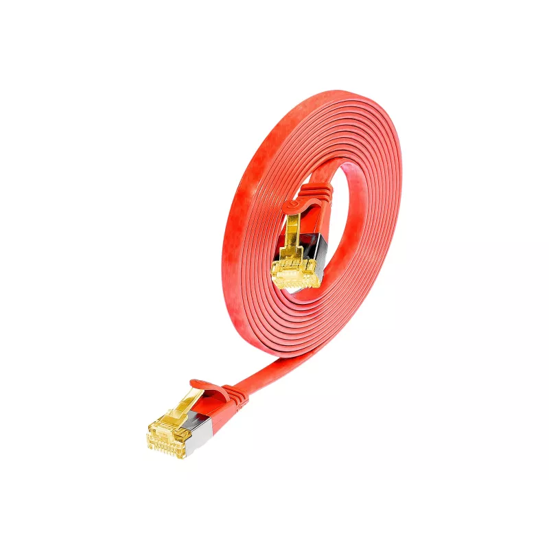 Wirewin Cat6a U/FTP Slim Ethernet -verkkokaapeli, RJ45, punainen, 1 m PKW-STP-SLIM-K6A 1.0 RT