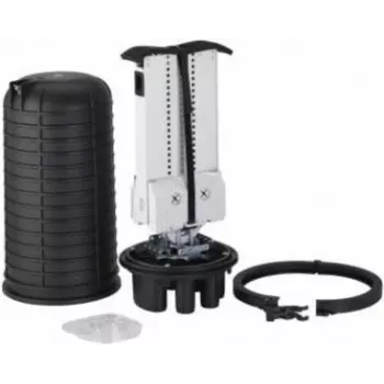 Optotec IP68 ulkokupoli jatkosmuhvi, enintään 432 kuitua, 525 mm korkeus, 2x soikea, 8x pyöreä FTTx (FOCUS-ODC2-CB)