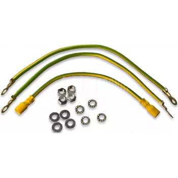 Wirewin WCAB PS2 maadoitussarja - kuparipinnoitettu teräsmaadoituskisko, 2,5mm² kuparikaapeli, 4-6 liitäntäpistettä