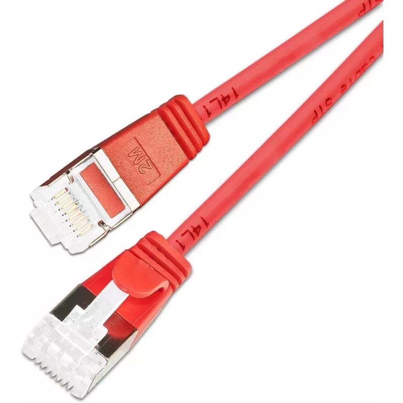 Wirewin SLIM KAT6A 10 Gigabit Light verkkokaapeli, U/FTP, 3,8mm, punainen, 0,15m PKW-LIGHT-STP-K6A 0.15 RT