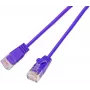 Wirewin SLIM KAT6A 10 Gigabit Light -verkkokaapeli pyöreä, U/UTP, Ø 3,6 mm, violetti (SLIM-L-UU-K6A 0.1 VT)