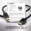 LogiLink HDMI-kaapeli A/M–A/M 8K/60Hz 48Gbps metalli nylon sertifioitu musta 2m