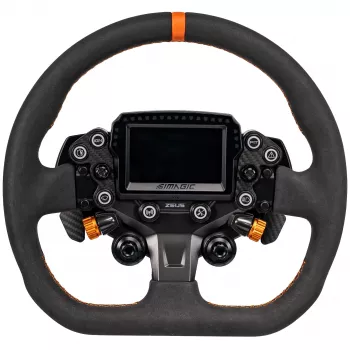 Simagic ZS-320CD Alcantara ratin kehä, 320mm, D-muoto, 6x70mm PCD, ilman napaa