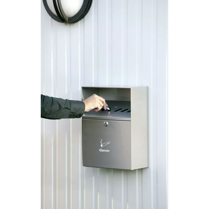 Bartscher 860001 seinätuhkakuppi, ruostumaton teräs, hopea, lukittava
