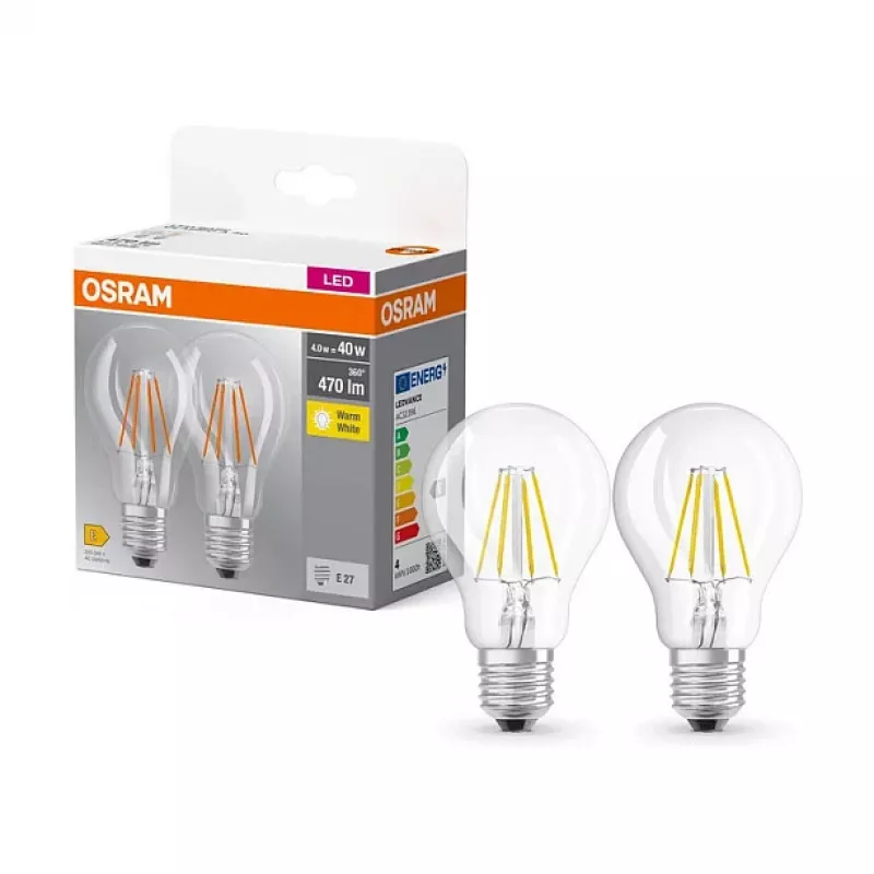 Osram LED-lamppu 4 W lämmin valkoinen E27 A60 mattapinta