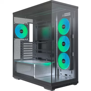MONTECH TG3 PC-kotelo, Tempered Glass x2, musta