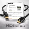 LogiLink HDMI-kaapeli A/M - A/M 8K/60 Hz 48 Gbps metalli nylon sertifioitu musta 5 m