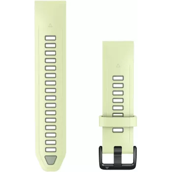 Garmin QuickFit 20 mm silikoninen kellon ranneke, Lemon/Willow Green, 010-14506-01
