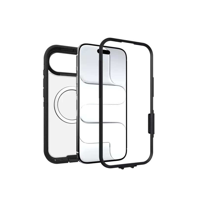 OtterBox Defender Series Pro XT takakansi Apple iPhone 15 Pro Max - Dark Side (läpinäkyvä/musta)