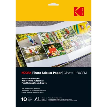 Kodak valokuvatarrapaperi kiiltävä 120gsm A4 10 arkkia (3510645)