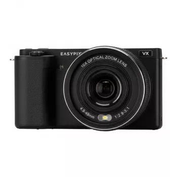 Easypix PowerPro VX6430 kääntyvänäytöllinen digitaalikamera - 64MP, 10x optinen zoom, 4K video, musta 20205
