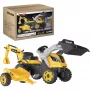 Smoby Builder Max polkutraktori perävaunulla, keltainen