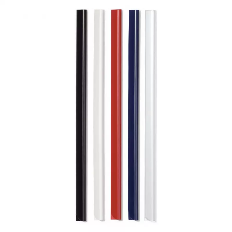Durable 293002 Kiinnityslistat A4, 3 mm, valkoinen, 50 kpl:n pakkaus
