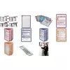 DURABLE Display Panel välilehdet 58 mm, läpinäkyvä, 10 kpl:n pakkaus 560919
