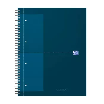 Oxford International Collegeblock muistikirja, DIN A4+, ruudullinen, kovakantinen, kierresidottu, 80 arkkia, 1 kpl 400191243