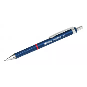 Rotring Tikky Retro mekaaninen lyijykynä 0,5 mm, sininen kromatut koristerenkaat 2202566