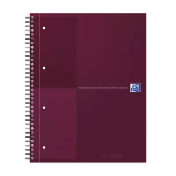 Oxford International collegelehtiö muistikirja, DIN A4+, viivoitettu, hardcover-kansi, kierresidottu, 80 arkkia, 1 kpl 400194459
