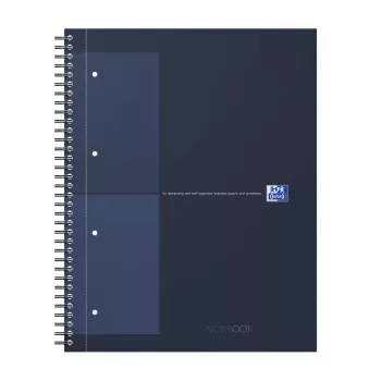 Oxford International College muistikirja A4+ ruudullinen hardcover kierresidonta 80 arkkia 400191240