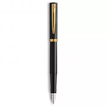 Waterman Allure Impression täytekynä, musta kultaisin heloin, keskikokoinen kärki 2225500