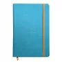 RHODIA RHODIARAMA A5 viivoitettu muistikirja, turkoosi tekonahkainen hardcover, 96 arkkia 118747C