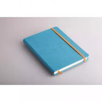 RHODIA RHODIARAMA A5 viivoitettu muistikirja, turkoosi tekonahkainen hardcover, 96 arkkia 118747C