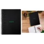 RHODIA GREENBOOK College Block A4+ viivoitettu musta (80 arkkia) 119923C