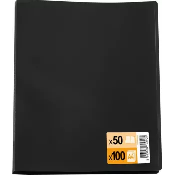 ELBA DIN A4 esityskansio Standard, 50 taskua, musta, PP 0,3 mm 32041009