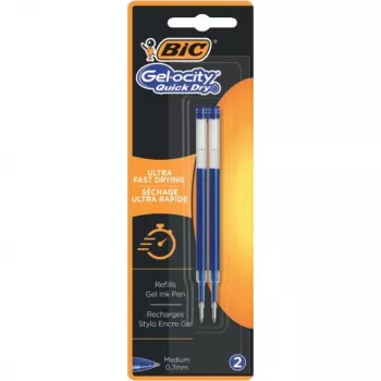 BIC Intensity Quick Dry -geelikynän täyttö S sininen Gelocity- ja Ecolutions Reaction -kyniin 967378