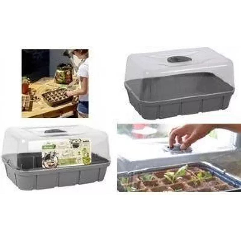 EDA mini-kasvihuone koko L antrasiitti 15,7L 560x250x240mm 013933 G.ANT CX