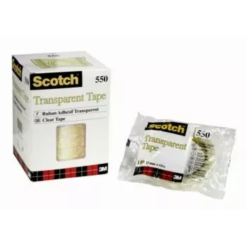 3M Scotch 550 -läpinäkyvä teippi 15 mm x 66 m, 10 rullaa (5501566)