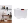 EDA CLiPSTOCK 75L säilytyslaatikko rullilla, kannella, soft touch -kahvoilla, musta/punainen 010439