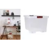 EDA CLiPSTOCK 75L säilytyslaatikko rullilla, kannella, soft touch -kahvoilla, musta/punainen 010439
