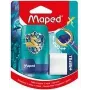 Maped Dragon kynänteroitin ja pyyhekumi yhdistelmä - kaksinkertainen teroitinsäiliö integroidulla pyyhekumilla, 1 kpl (049224)